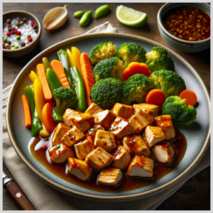Iscas de Frango com Mix de Legumes