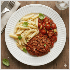Ragú de Costela com Penne e Tomate Confit