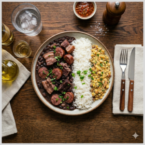 Feijoada com Arroz Branco e Farofa