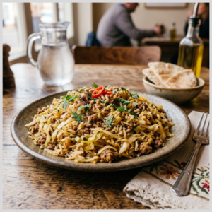Macmule - Arroz com Carne Moída e Repolho